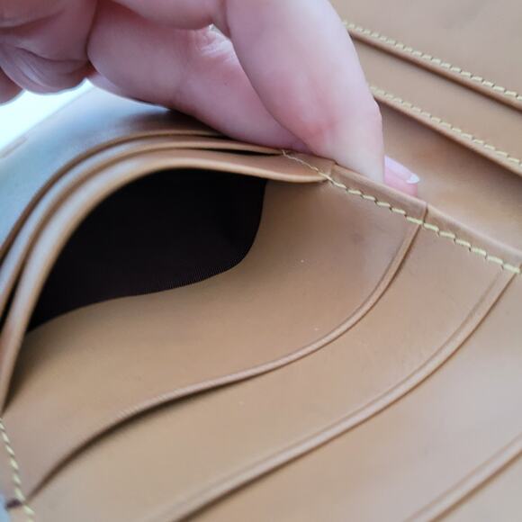 Etro Brown Large Leather Wallet Bifold Italian Paisley Card Bil Unisex Long Logo - Picture 8 of 10